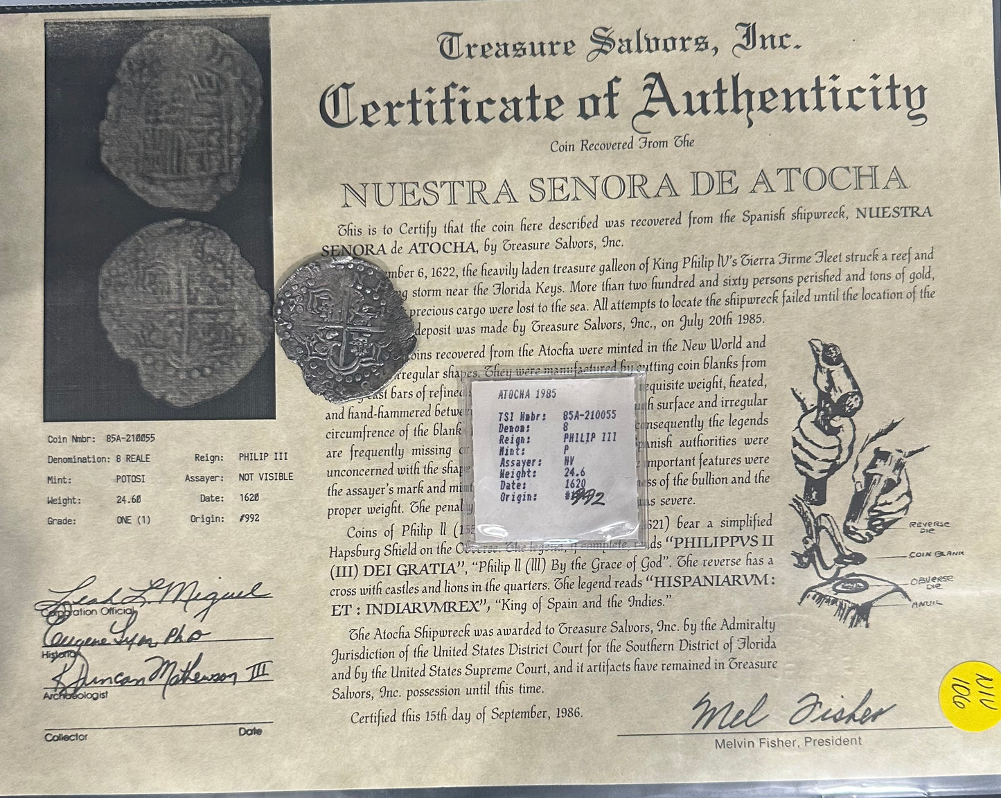 Atocha 8 Reales - Full 1620 Date