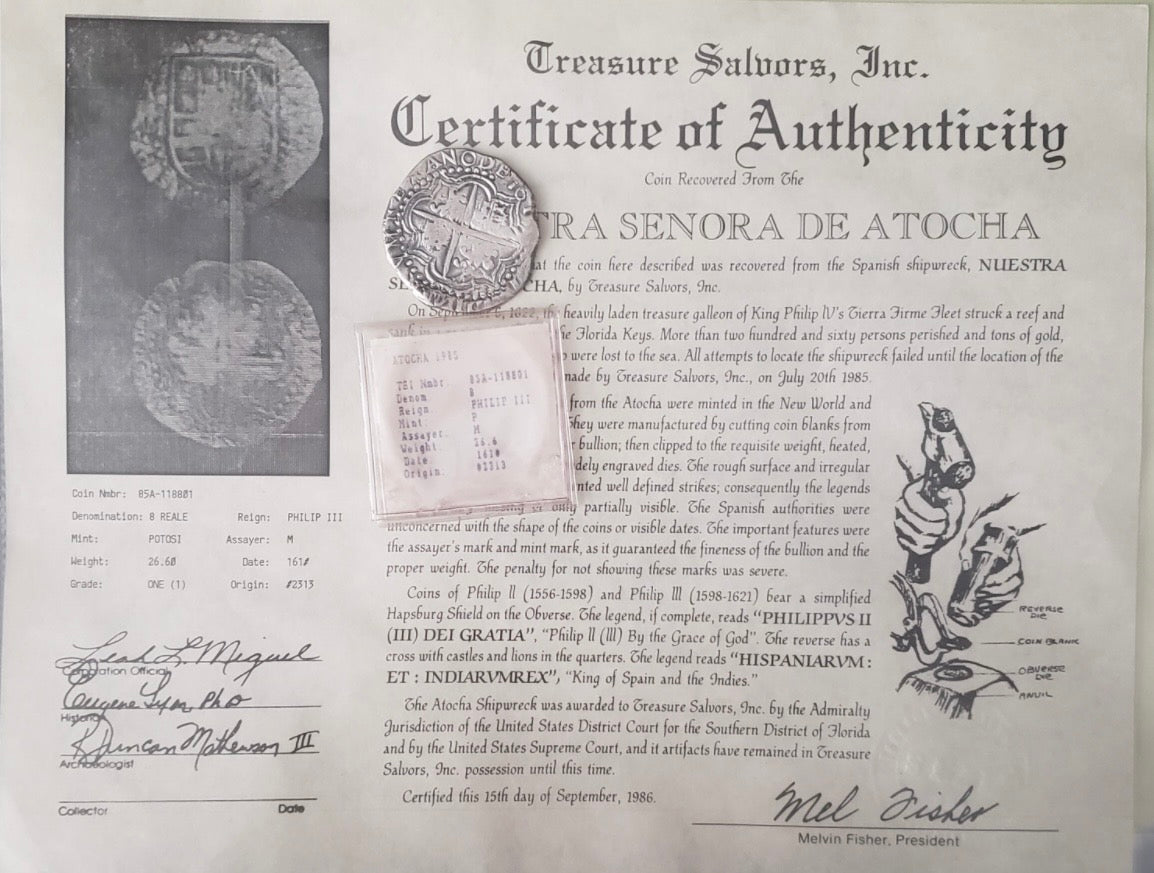 Atocha 8 Reales, Partial Date 161#